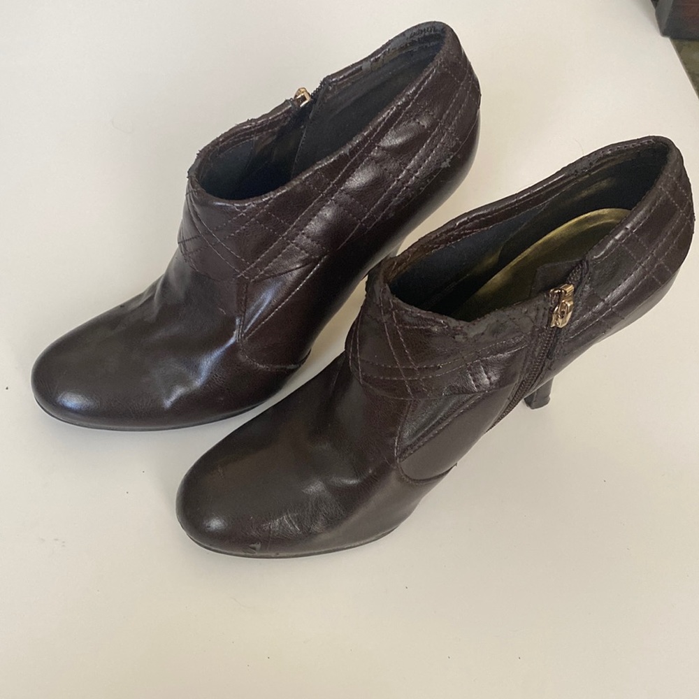 BCB Girls Brown Women’s 9.5 Leather Heel Boots